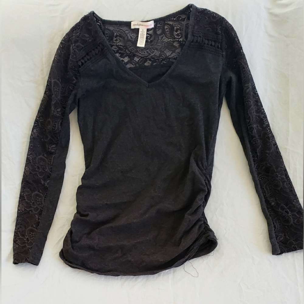 Ambiance Maternity black long sleeve shirt